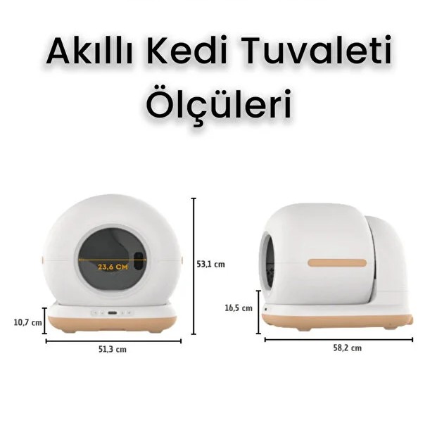 HD Kameralı Akıllı Kedi Tuvaleti  - 4